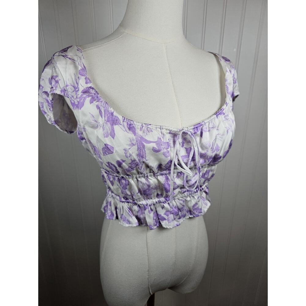 Revolve Majorelle Pegasus Purple Riviera Crop Top Women's XS Festival Romantic